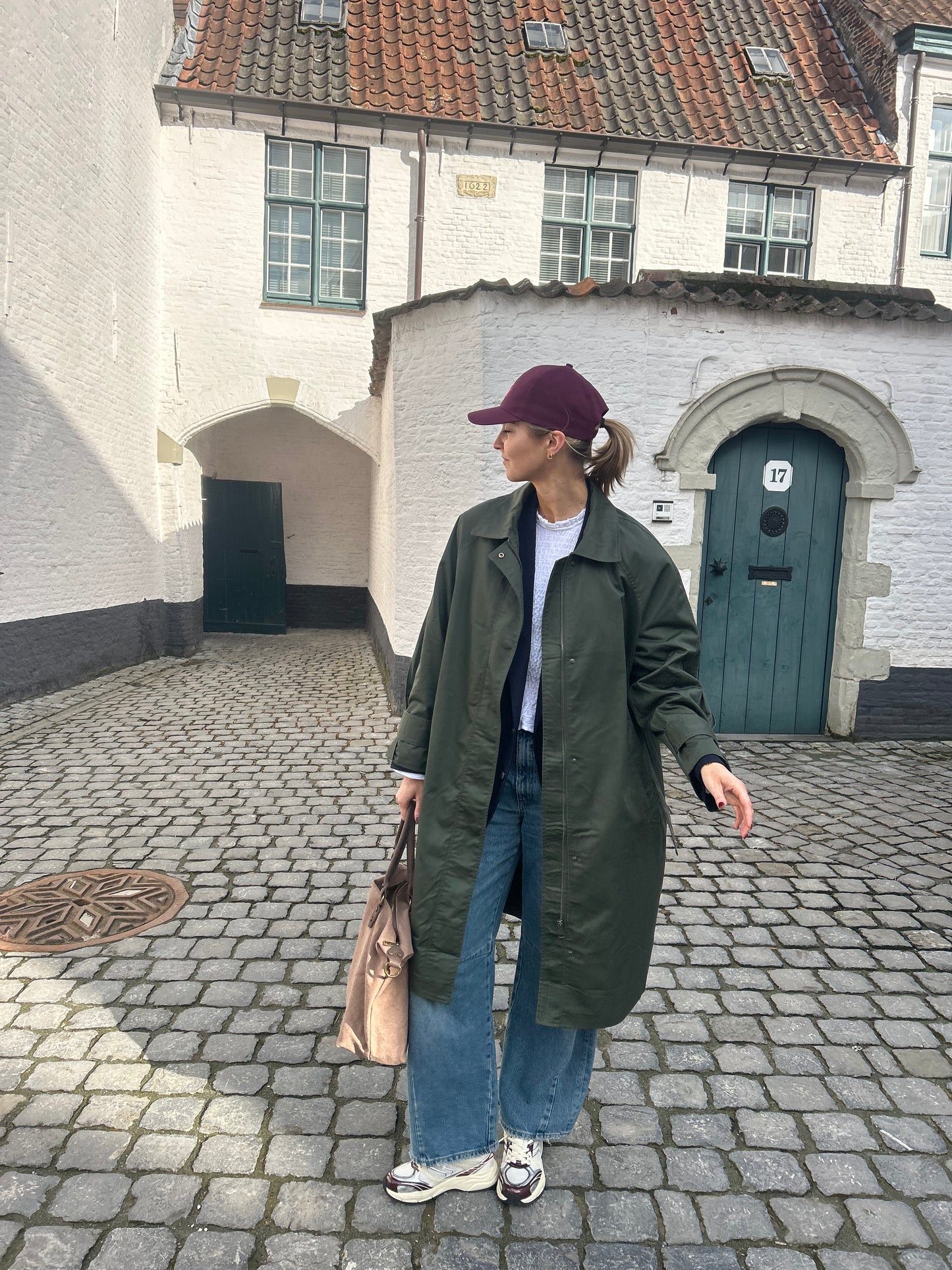Long trenchcoat with belt
