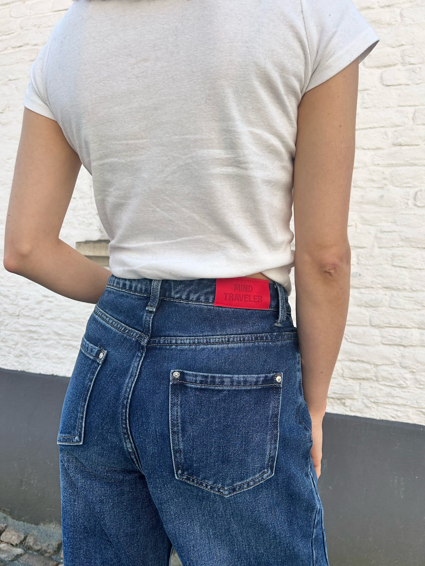 High waisted Jeans with side detail